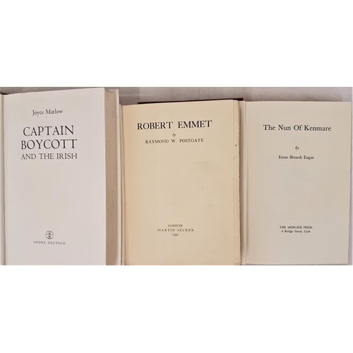 67 - Captain Boycott and the Irish by Marlow. 1973 in dj; Robert Emmet by Raymond Postgate. 1931. Lovely ... 