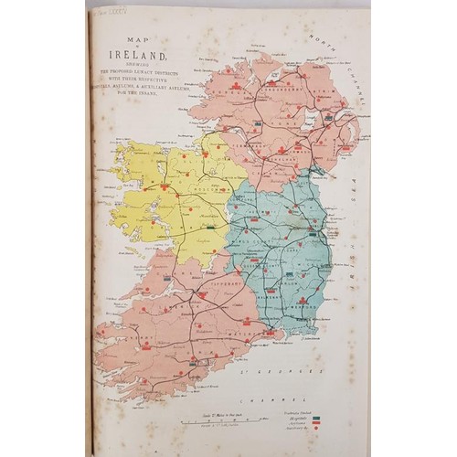 74 - Poor Law Union and Lunacy Inquiry Commission – Ireland. Folio. 2 maps and 15 coloured lithogra... 