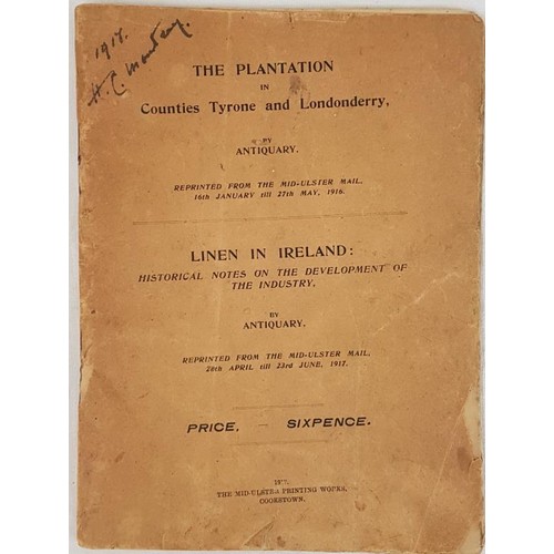 87 - The Plantation in Counties Tyrone and Londonderry; and Historical Notes on Linen in Ireland - 1st Ed... 