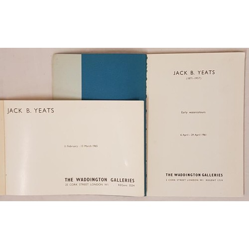 95 - Jack B. Yeats. Exhibition catalogue “Early Water Colours” , Waddington Galleries, London... 