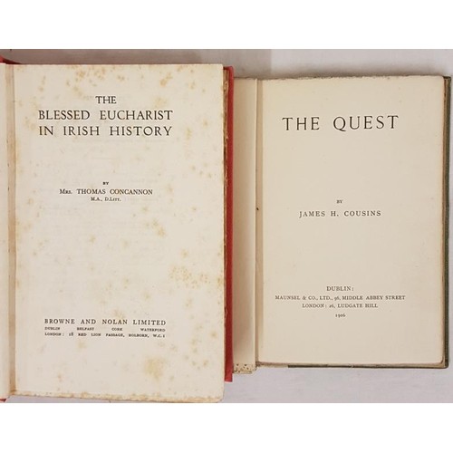 336 - J. H. Cousins. The Quest. Dublin. 1906 Signed by Joseph Campbell , the Irish poet, … in Irish on end... 