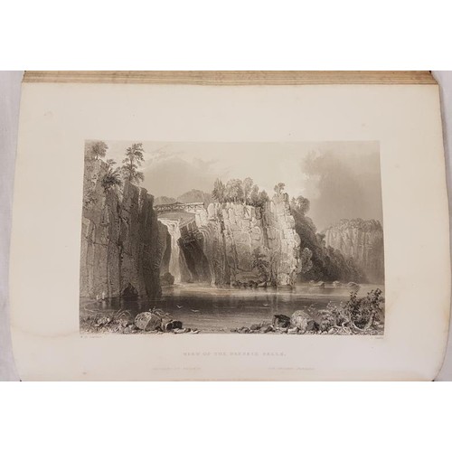 340 - W. H. Bartlett & N.P. Willis. American Scenery. 1840 1st. 2 volumes. Fine half calf. Steel engra... 