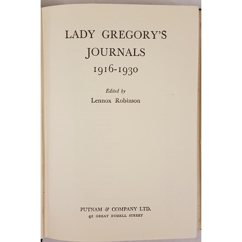 341 - Lady Gregory’s Journals 1916-1930. Edited by Lennox Robinson. 1946. 1st. Loosely inserted 6 pa... 