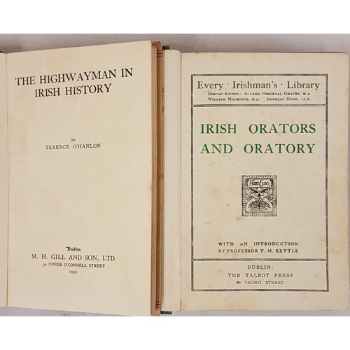 346 - Terence O’Hanlon. The Highwayman in Irish History. 1932. 1st. Pictorial d.j. Signed in Irish b... 