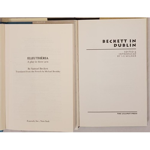 377 - Samuel Beckett. Eleutheria. A Play in Three Acts. 1995. 1st English translation and E. Wilmer. Becke... 