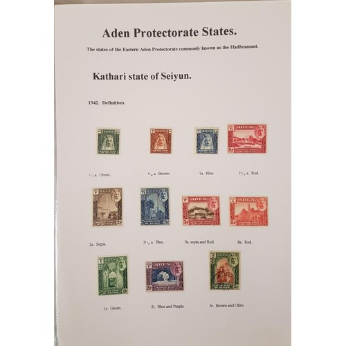 564 - Very Good & Detailed Album of Aden, Aden Protectorate States, Ascension Island, Australia, Bahaw... 