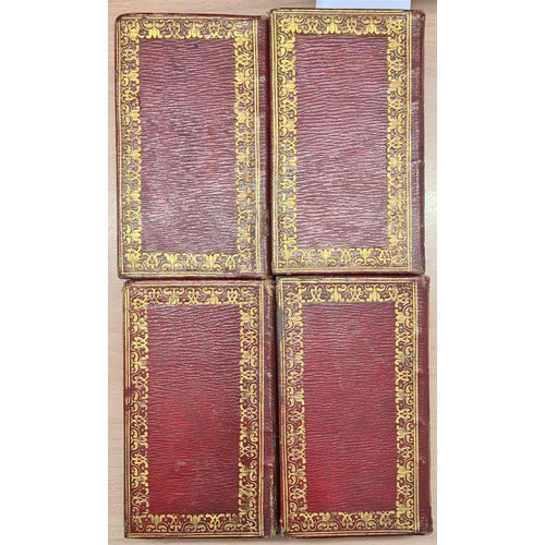 384 - Bindings: Breviarium Romanum - 4 volumes in fine red Morocco binding with the book plate of Fr. Sean... 