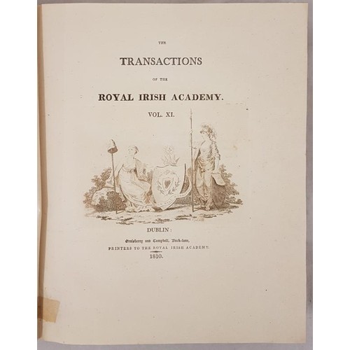 16 - Transactions of the Royal Irish Academy. Bound volume. 1810. Articles by Irish scientists J. Brinkle... 