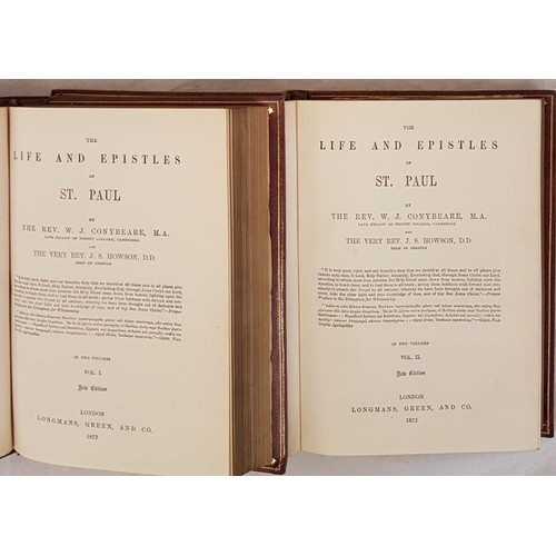 35 - Rev. W. Conybeare & Rev. J. Howson. The Life and Epistles of St. Paul. 1872. 2 vols. Folding map... 