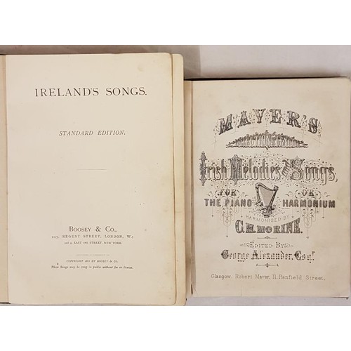 36 - Genuine Irish Melodies and Songs, Glasgow, c1877, 4to with gilt title on cover, iv + 154 pps. Boosey... 