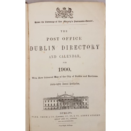 51 - The New Post Office Dublin Directory and Calendar for 1900. Dublin 1900. Interesting GAA ephemera in... 