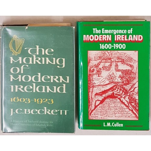 54 - J.C. Beckett, The Making of Modern Ireland, 1603-1923, NY 1975, 8vo dj protected, vg. L.M. Cullen, T... 
