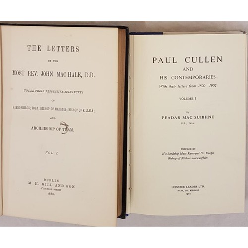 64 - Paul Cullen and his Contemporaries, Vol 1, 1961. Dj, 8vo, 411 pps. The Letters of the Most Rev John ... 