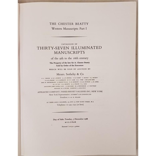 78 - Sothebys of London. Hard back catalogue re sale of Thirty-Seven Manuscripts of the 9th to the 16th C... 