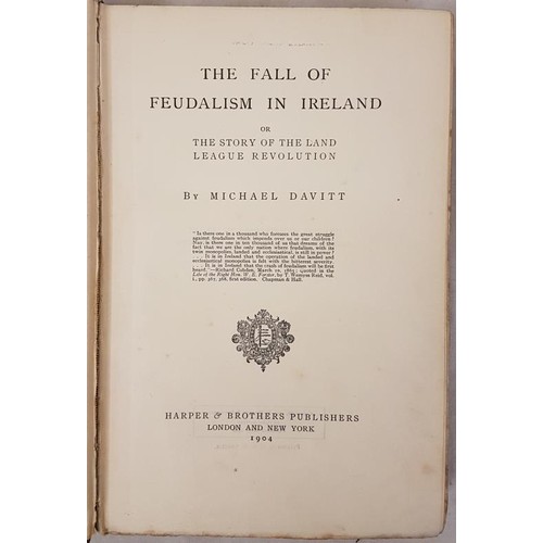 79 - The Fall of Feudalism or the Story of the Land League Revolution by Michael Davitt. 1904. Lovely cop... 