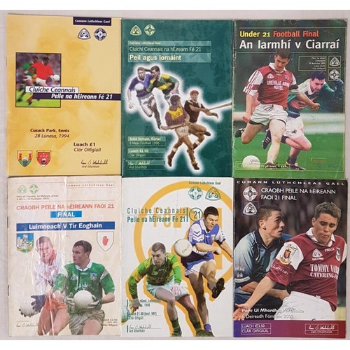 114 - All Ireland Under 21 Football Final Programmes 1994-2002 (6)