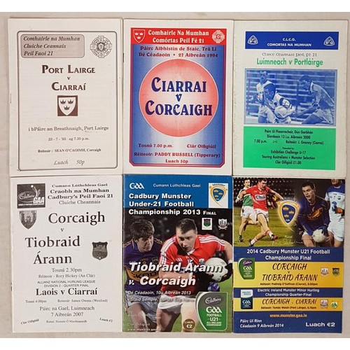 115 - Munster Under 21 Football Final Programmes 1993-2014 (6)