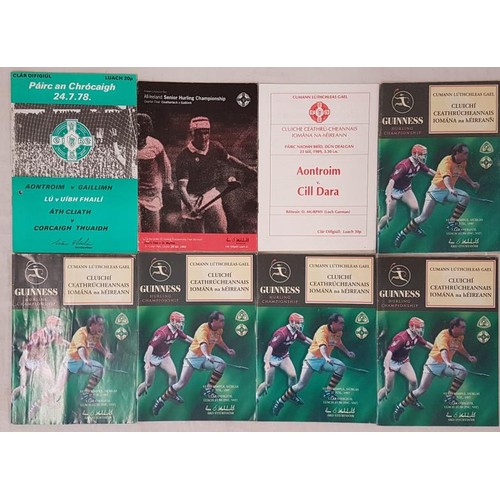 120 - All Ireland Senior Hurling Quarter Final Programmes - 1978-1997 (8)