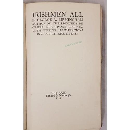 144 - Jack Butler Yeats Irishmen All by George A. Birmingham. With Twelve illustrations by Jack B. Yeats. ... 