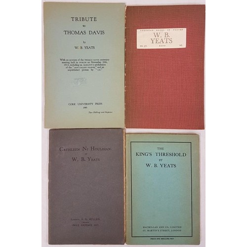 151 - WB Yeats, Cathleen Ni Houlihan, Bullen 1909, 16 pps card covers; The King’s Threshold, 1937, 1... 