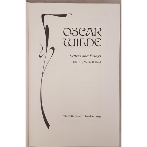 156 - Wilde, Oscar. Stories; Plays and Poems; Letters and Essays. Edited and introduced by Merlin Holland.... 