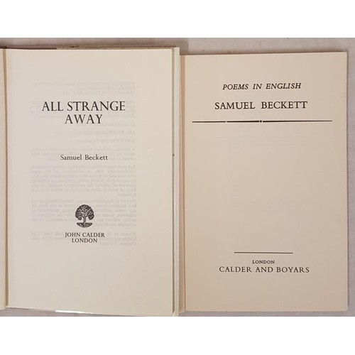 169 - Samuel Beckett. All Strange Away. 1979. 1st. Pristine dust jacket and Samuel Beckett. Poems in Engli... 