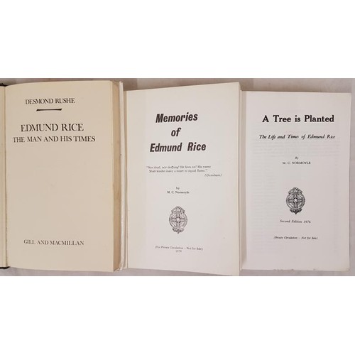 174 - CBS: M.C. Normoyle, A Tree is Planted 1976, and Memories of Edmund Rice, 1979; both vols only for pr... 