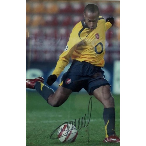 190 - Thiery Henry – limited edition art work no 40/50 + signed photo. This was created for the Impact Cha... 