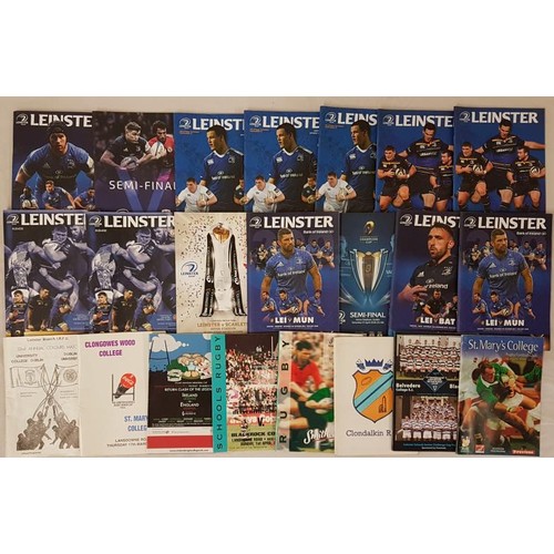 658 - Leinster Rugby - Leinster Branch Rugby Programmes 1983-2004 (7) and Leinster Rugby Programmes 2000-2... 