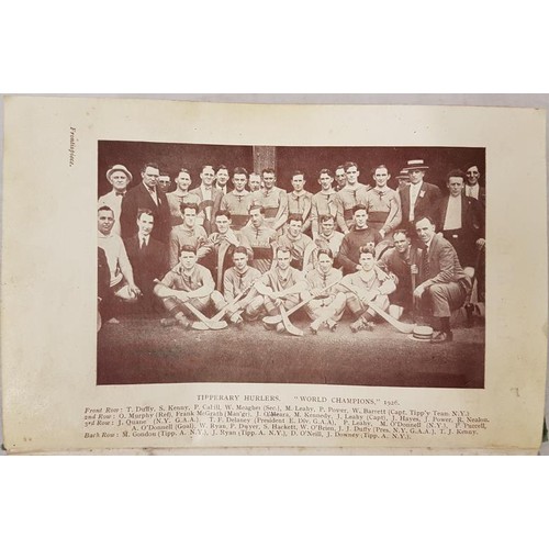 23 - Tour Of The Tipperary Hurling Team In America 1926 by Thomas J Kenny. London: George Roberts, 14 Cur... 