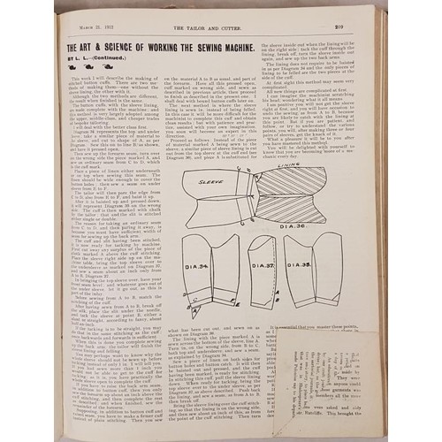 54 - The Tailor and Cutter, 1912 with numerous ads. The leading organ of the tailoring and outfitting wor... 