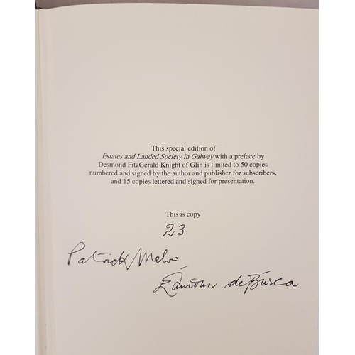 57 - Patrick Melvin, Estates and Landed Society in Galway, Eamonn de Burca publisher, 2012, large 8vo, mi... 