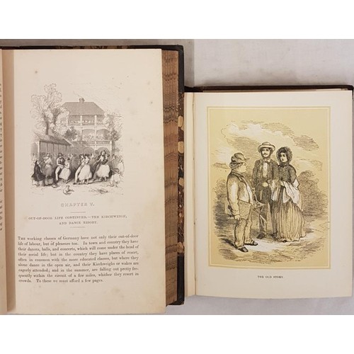 69 - William Howitt. The Rural and Domestic life of Germany. 1842. 1st. Illustrated Armorial book plate; ... 