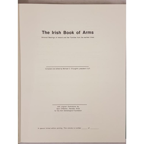 72 - Ireland Book of Arms, 1998, Ir Gen Foundation, large 4to, special ltd printed; this one o/s. mint co... 