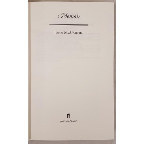 86 - John McGahern, Memoir, 2005, 8vo, signed ltd numbered edition of 250 copies of which this is no 103 ... 