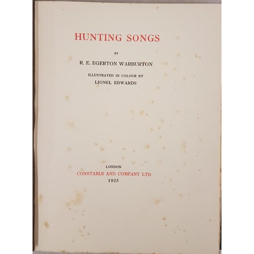 97 - Hunting Songs. 1925. Coloured illustrations.