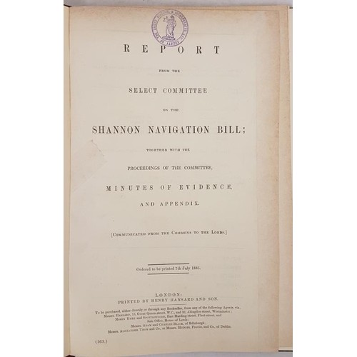 117 - Report on the Shannon Navigation Bill 1855. Quarto. Quarter calf.
