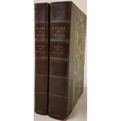 152 - John Ruskin. The Stones of Venice. 1898. 2 volumes. Beautiful half calf. (2)