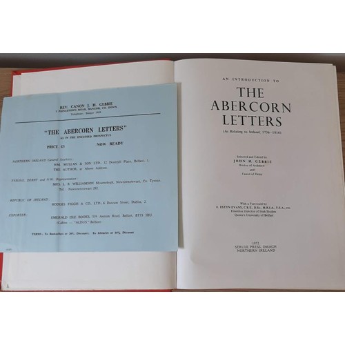 157 - An Introduction to the Abercorn Letters as Relating to Ireland 1736-1816 (John H. Gebbie ed, 1972). ... 