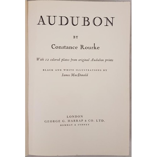 172 - C. Rourke. Audubon. 1936. 1st. Fine coloured bird plates drawn from original Audubon prints.... 