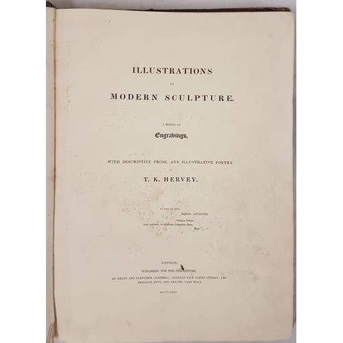 435 - T. K. Hervey Illustrations of Modern Sculpture, 1 volume, London 1834