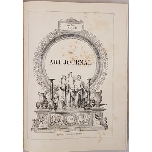 436 - The Art Journal. 1863/65. Numerous engravings. Folio. 3 consecutive volumes in matching very fine co... 