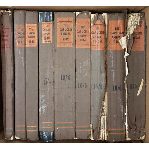 447 - The Capuchin Annual, 1936, 37, 38, 40, 42, 44, 45-6, 46-7, 48. All vg with some spine damaged on the... 