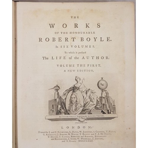 449 - The Works of Robert Boyle in six volumes to whch is prefixed the life of the author, London 1772, Bo... 