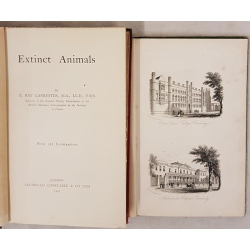 452 - E.R. Lankester. Existing Animals. 1905. 1st. Numerous illustrations. Original gilt red cloth and Vie... 