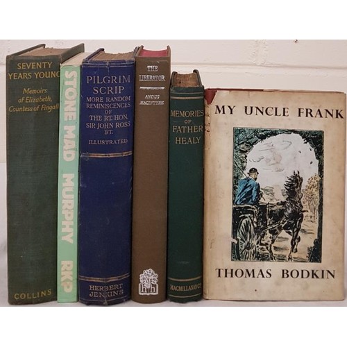 453 - Biographies. My Uncle Frank by Thomas Bodkin. 1947 in dj; The Liberator. Daniel O’Connell and ... 