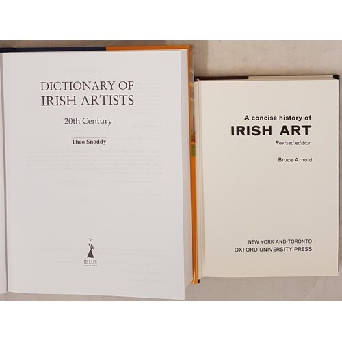 460 - Theo Snoddy, Dictionary of Irish Artists, 2nd, 2002, 4to, mint copy. Bruce Arnold, A Concise History... 