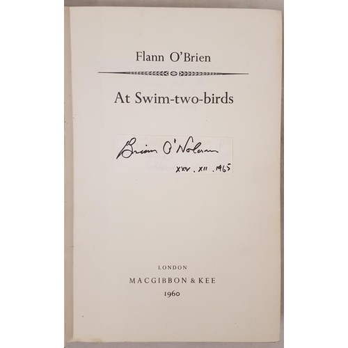 472 - Flann O’Brien. At Swim Two Birds. 1960. 2nd edition Fine dust jacket. Rare with original signa... 