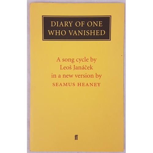 512 - Seamus Heaney Diary of One who Vanished, 1999, s/c, dj