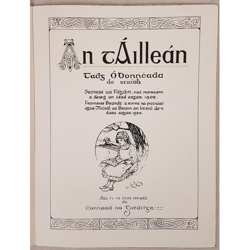 525 - [illustrated by Francis Brandt] An tAillean. Tadhg O' Donnchadha do Scriobh. Froinnsias Brandt a Rin... 